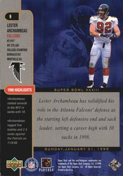 1999 Upper Deck Super Bowl XXXIII #9 Lester Archambeau Back