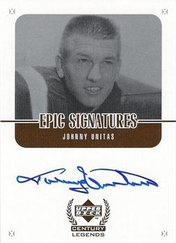 1999 Upper Deck Century Legends - Epic Signatures #JU Johnny Unitas Front