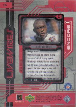 1999 Upper Deck Encore - Live Wires #L15 Eddie George Back