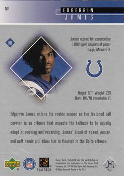 1999 Upper Deck HoloGrFX - NFL 24/7 #N11 Edgerrin James Back