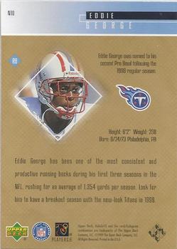 1999 Upper Deck HoloGrFX - NFL 24/7 Gold #N10 Eddie George Back