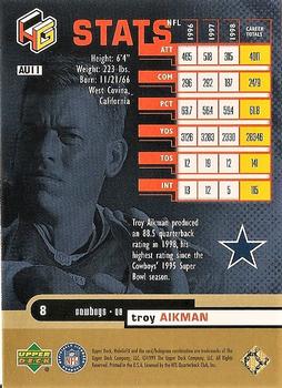 1999 Upper Deck HoloGrFX - AuSome #AU11 Troy Aikman Back