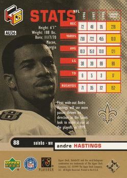 1999 Upper Deck HoloGrFX - AuSome #AU36 Andre Hastings Back