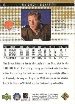 1999 Upper Deck HoloGrFX - AuSome #61 Tim Couch Back