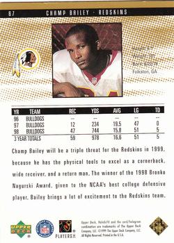 1999 Upper Deck HoloGrFX - AuSome #67 Champ Bailey Back