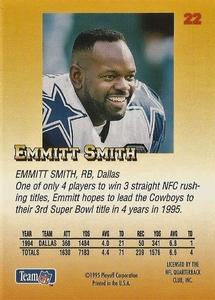 1995 Playoff Prime - Minis #22 Emmitt Smith Back