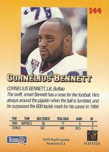 1995 Playoff Prime - Minis #144 Cornelius Bennett Back