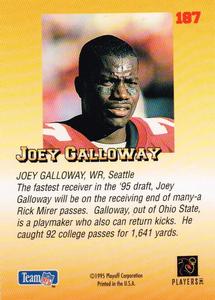 1995 Playoff Prime - Minis #187 Joey Galloway Back
