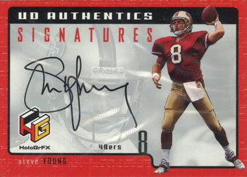 1999 Upper Deck HoloGrFX - UD Authentics Signatures #SY Steve Young Front