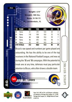 1999 Upper Deck MVP - Silver Script #154 Isaac Bruce Back