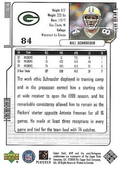 1999 Upper Deck MVP - Super Script #76 Bill Schroeder Back