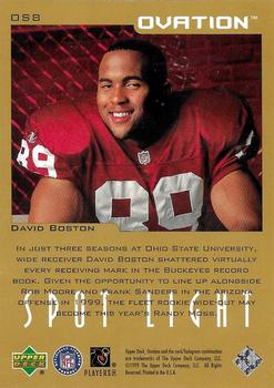 1999 Upper Deck Ovation - Spotlight #OS8 David Boston Back
