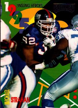 1995 Playoff Prime - Unsung Heroes Silver Foil #19 Michael Strahan Front