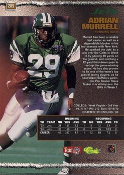1995 Pro Line #205 Adrian Murrell Back