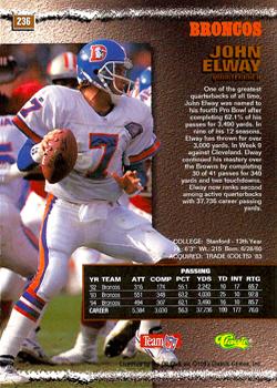 1995 Pro Line #236 John Elway Back