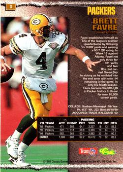 1995 Pro Line #3 Brett Favre Back