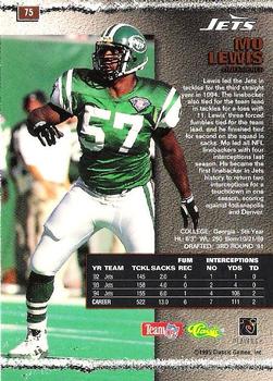 1995 Pro Line #75 Mo Lewis Back
