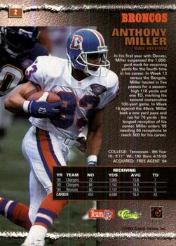 1995 Pro Line #2 Anthony Miller Back