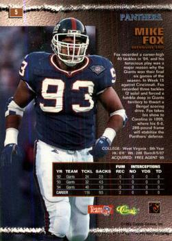 1995 Pro Line #5 Mike Fox Back