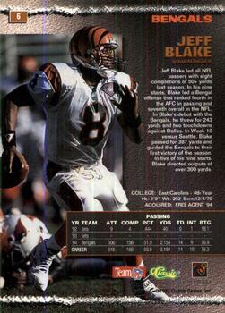 1995 Pro Line #6 Jeff Blake Back