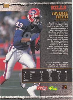 1995 Pro Line #11 Andre Reed Back