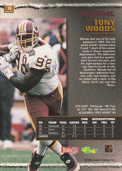 1995 Pro Line #16 Tony Woods Back
