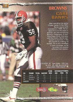 1995 Pro Line #17 Carl Banks Back