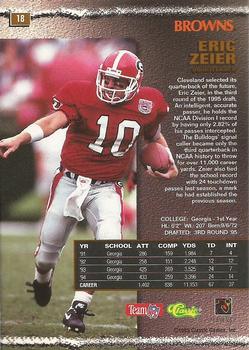 1995 Pro Line #18 Eric Zeier Back