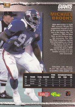 1995 Pro Line #19 Michael Brooks Back
