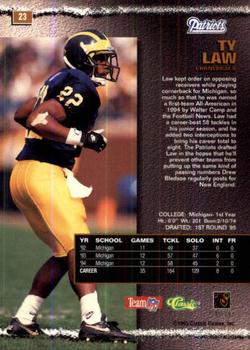 1995 Pro Line #23 Ty Law Back