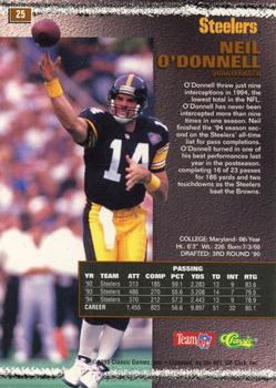1995 Pro Line #25 Neil O'Donnell Back