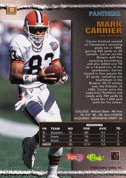 1995 Pro Line #32 Mark Carrier Back