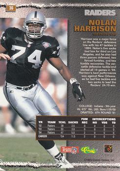 1995 Pro Line #36 Nolan Harrison Back