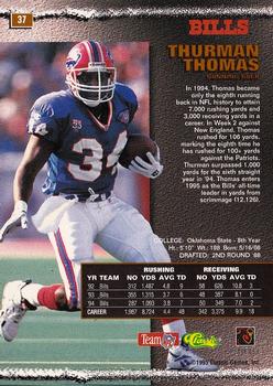 1995 Pro Line #37 Thurman Thomas Back