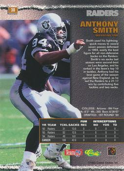 1995 Pro Line #38 Anthony Smith Back