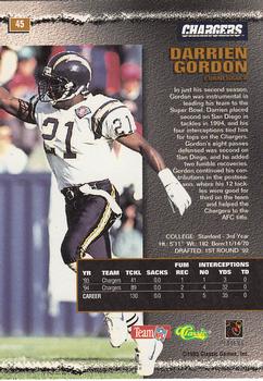 1995 Pro Line #45 Darrien Gordon Back