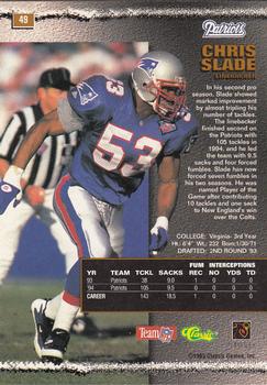 1995 Pro Line #49 Chris Slade Back