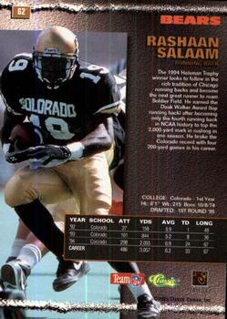 1995 Pro Line #62 Rashaan Salaam Back