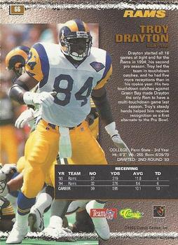 1995 Pro Line #66 Troy Drayton Back