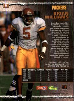 1995 Pro Line #68 Brian Williams Back
