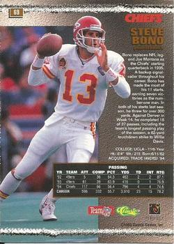 1995 Pro Line #69 Steve Bono Back