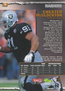 1995 Pro Line #88 Chester McGlockton Back