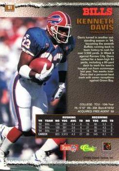 1995 Pro Line #91 Kenneth Davis Back