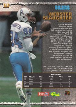 1995 Pro Line #93 Webster Slaughter Back