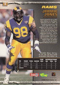 1995 Pro Line #96 Jimmie Jones Back