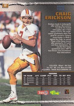1995 Pro Line #97 Craig Erickson Back