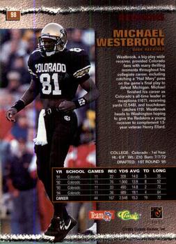 1995 Pro Line #98 Michael Westbrook Back