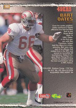 1995 Pro Line #103 Bart Oates Back
