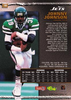 1995 Pro Line #108 Johnny Johnson Back