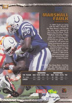 1995 Pro Line #109 Marshall Faulk Back